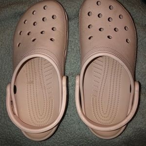 Pink crocs